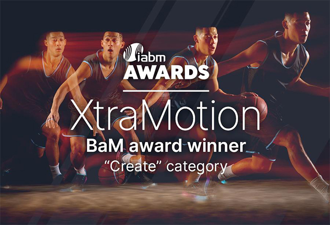 XtraMotionは、今年の2021 IABM BaM Awardsの受賞者のひとつに選ばれました。