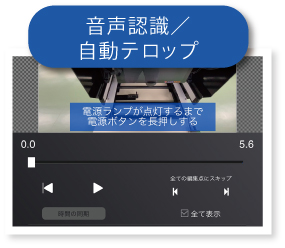 ビデオの音声から自動認識！