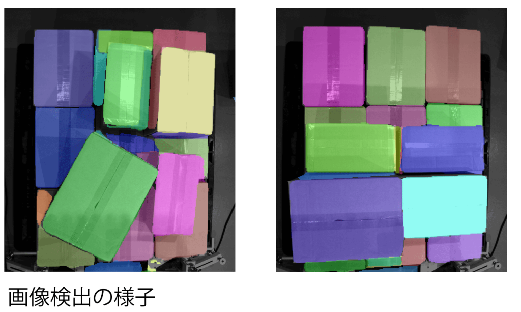 AIが荷物を自動で認識するため、事前のティーチングは不要です。大きさや種類が異なる様々なワークに柔軟に対応し、荷崩れなどで傾いた段ボールも正確に認識してデパレタイズ作業を行います。
人協働ロボット/ロボットビジョン/3d VIsion