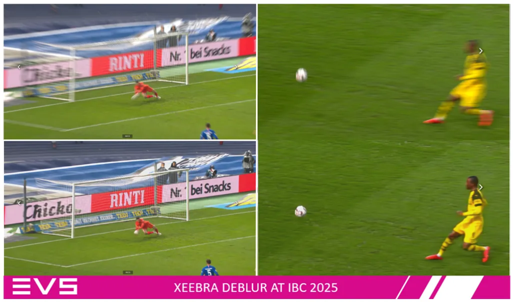 AI技術を活用した映像のブレ補正（Deblur）による視認性向上の比較