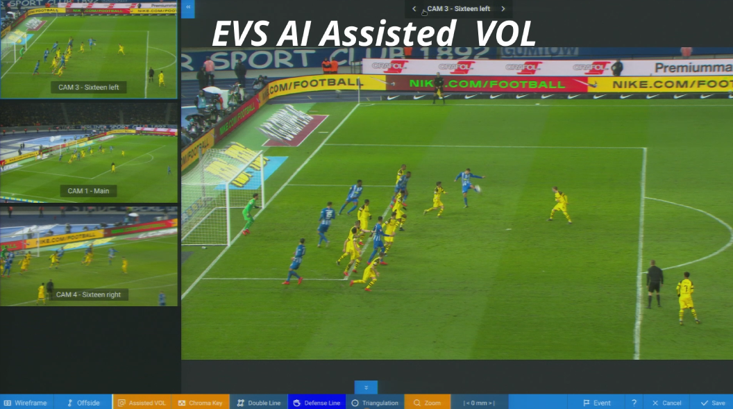 Xeebra 3.4のAIスケルトン生成によるオフサイド判定支援（VOL）機能