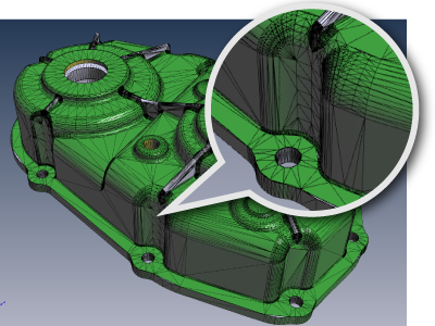 3Dモデルのポリゴン分割サイズをデフォルトに設定した場合
