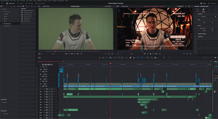 パトリック・ケイリン監督が、SF短編にDaVinci Resolve StudioのFusionおよびFairlightを使用