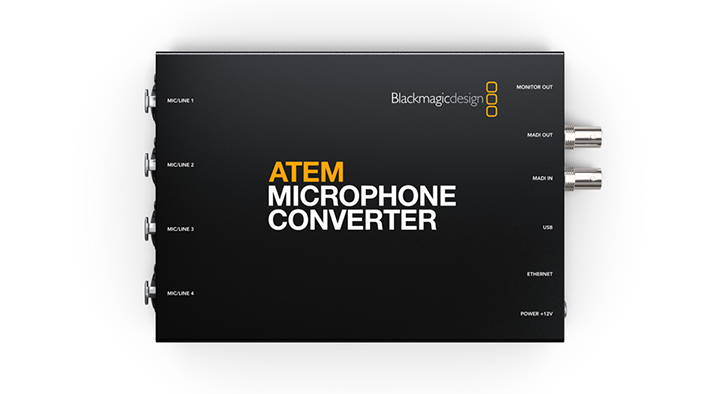 ブラックマジックデザイン、新製品ATEM Microphone Converterを発表